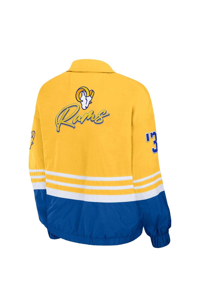 WEAR by Erin Andrews Women's WEAR by Erin Andrews Gold Los Angeles Rams Vintage Throwback Windbreaker Full-Zip Jacket, Alternate, color, Gold