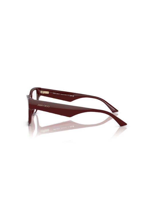 Jimmy Choo 52mm Rectangle Optical Glasses In Brown