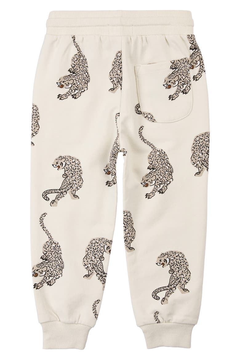 Kids' Panther Print Cotton Joggers, Alternate, color, BEIGE