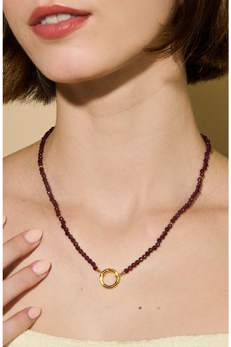 Garnet Energy Gemstone Necklace, Alternate, color, Garnet
