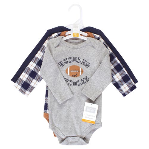 Hudson Baby Cotton Long-sleeve Bodysuits 3-pack In Multi