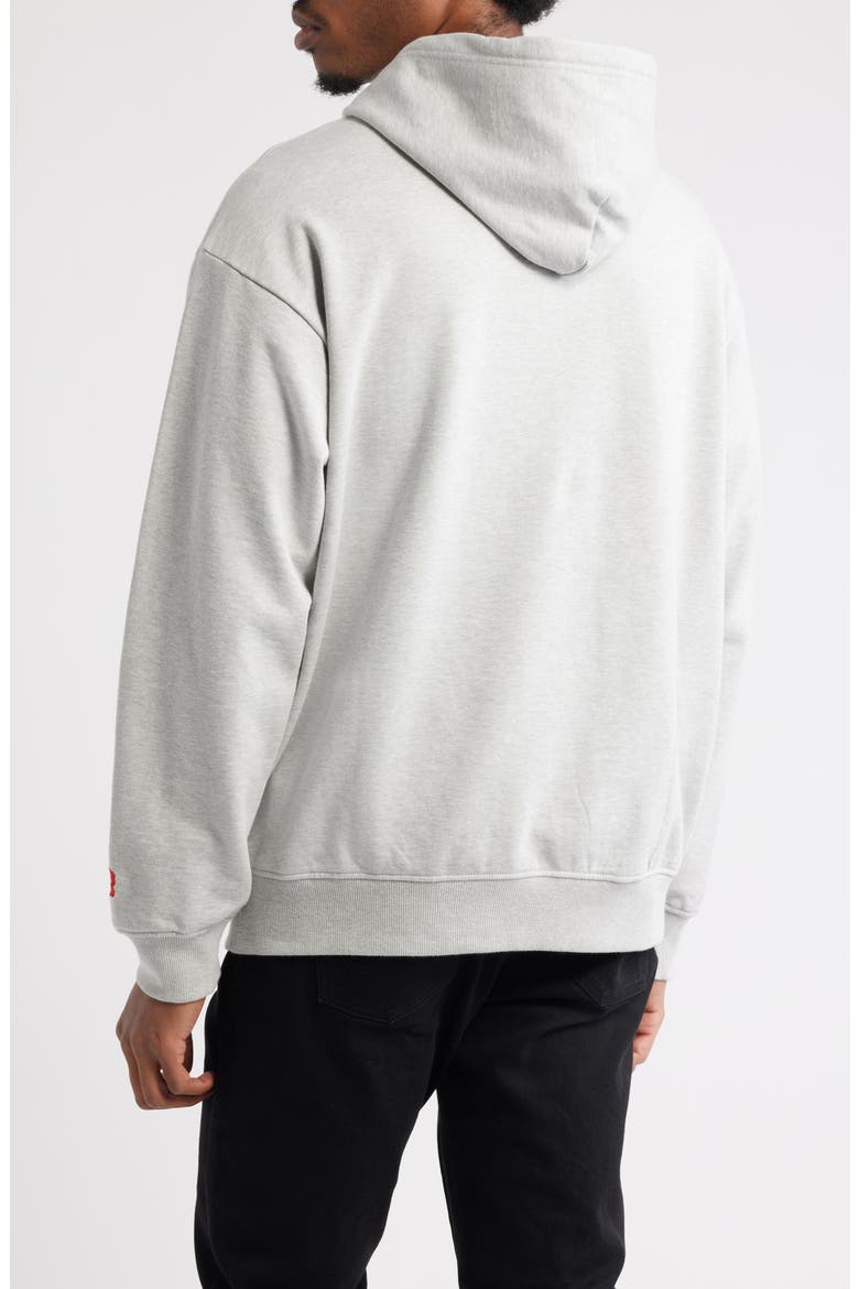 Sauce Logo Appliqué Hoodie, Alternate, color, HEATHER GRAY