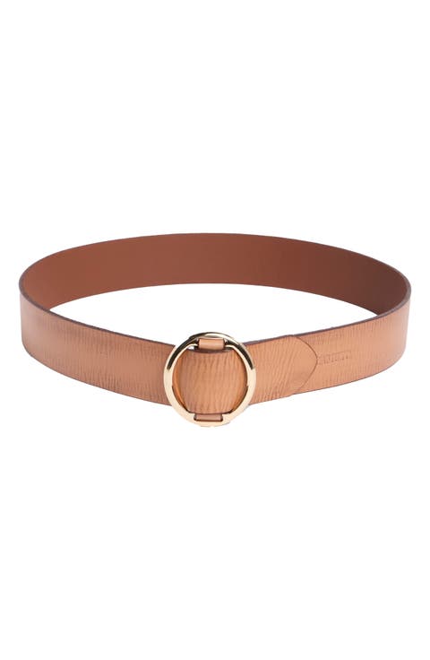 Round Friction Pull Through Leather Belt
