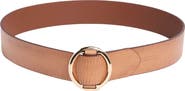 Vince Camuto Round Friction Pull Through Leather Belt