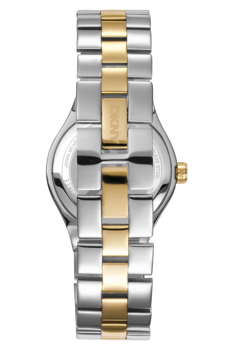 Two Tone Stainless Steel Bracelet Watch, 30mm, Alternate, color, TWO TONE SILVER AND GOLD