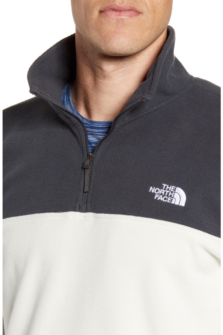 TKA Glacier Quarter Zip Fleece Pullover, Alternate, color, VINTAGE WHITE/ ASPHALT GREY