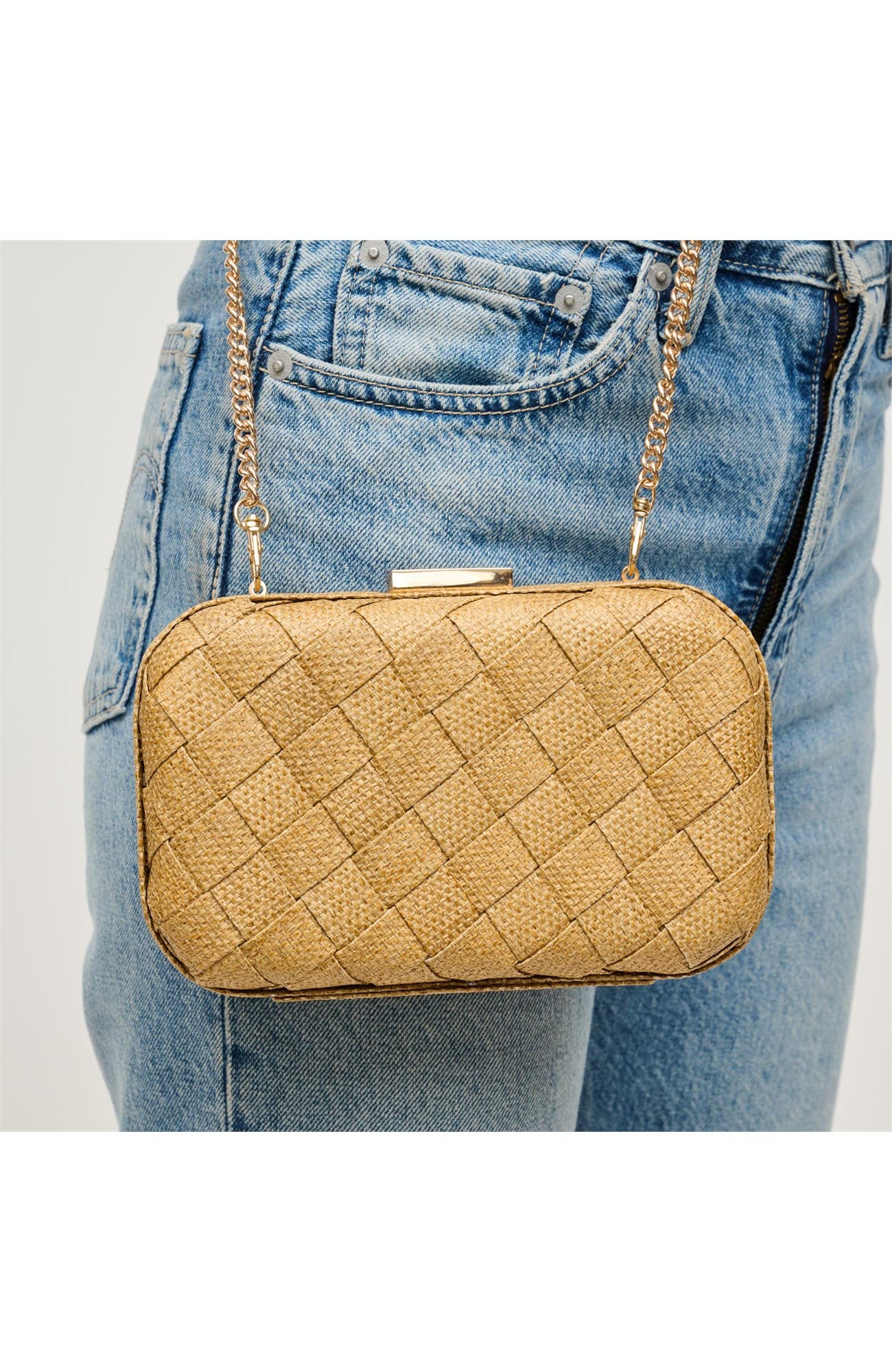 Addie Clutch, Alternate, color, Natural