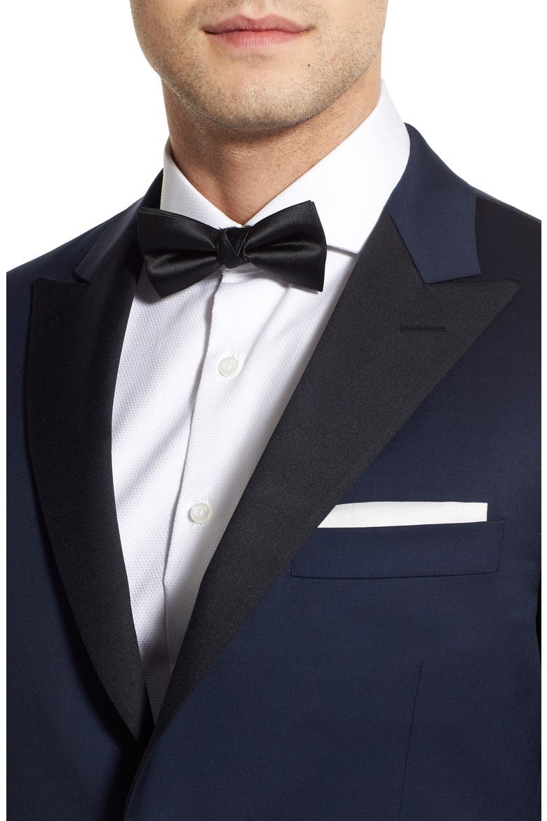 Classic B Fit Wool Tuxedo, Alternate, color, NAVY