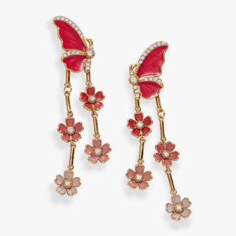 New York Botanical Garden® 2-in-1 Butterfly Statement Earrings