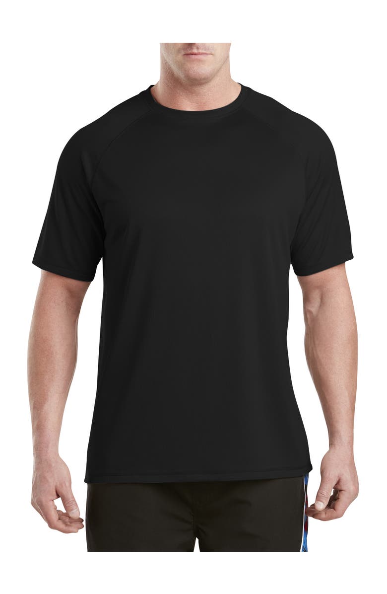 Harbor Bay by DXL Swim Rash Guard T-Shirt, Main, color, Black