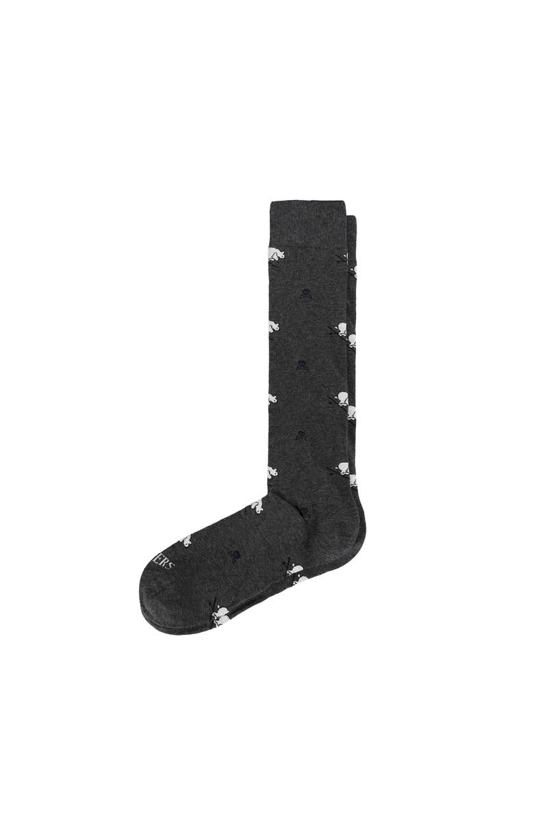 Scalpers Bear Funny L Socks, Main, color, Darkgrey