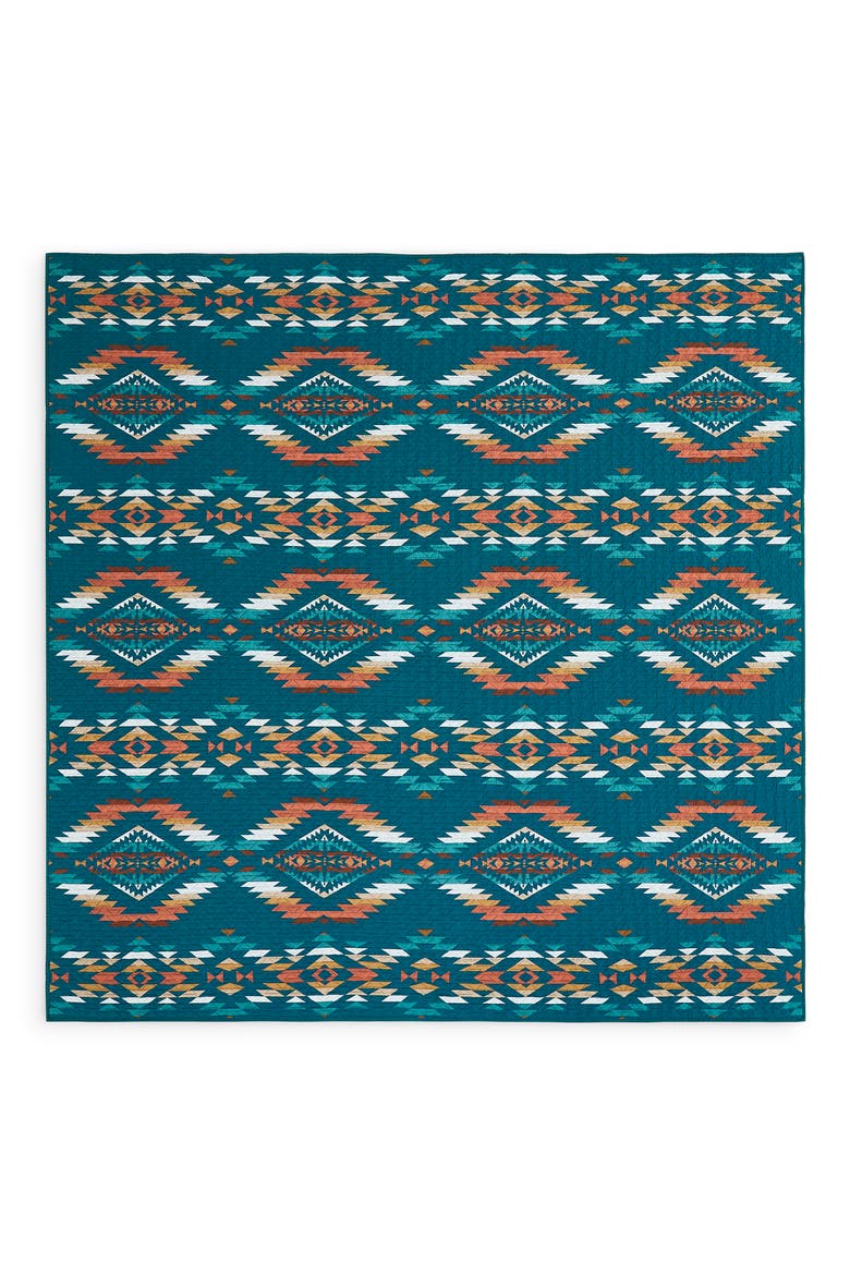 Summerland Coverlet & Shams Set, Alternate, color, TEAL