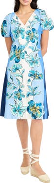 Maggy London Floral Print Fit & Flare Dress