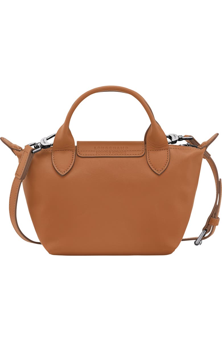 Longchamp Extra Small Le Pliage Xtra Leather Top Handle Bag, Alternate, color, Cashew
