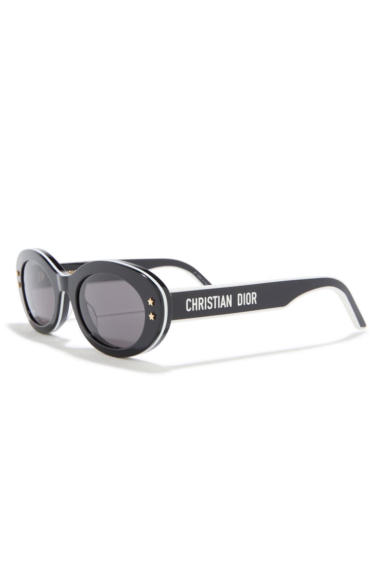 DIOR Pacific B4I 51mm Oval Sunglasses, Alternate, color, Shiny Black / Smoke