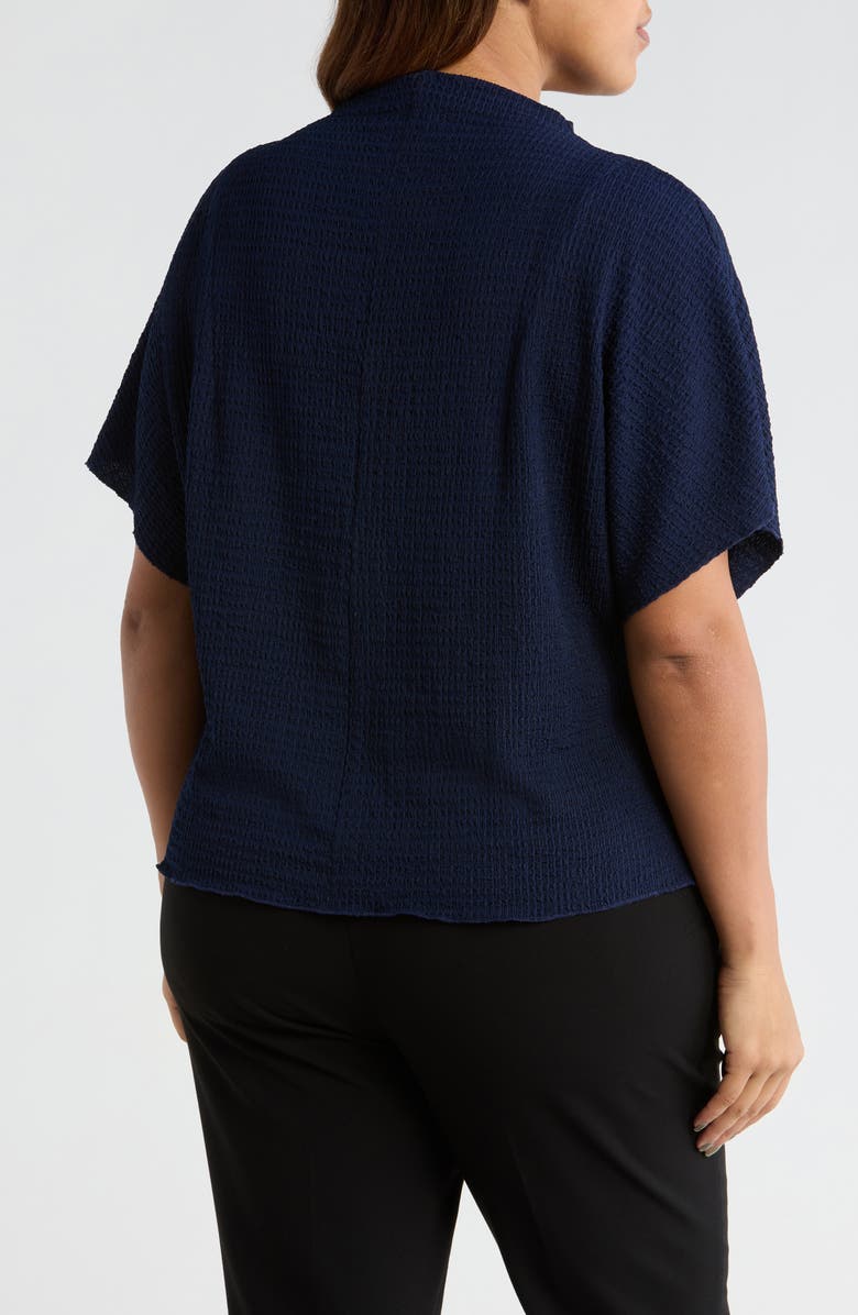 Vince Camuto Pucker Knit Top, Alternate, color, Classic Navy