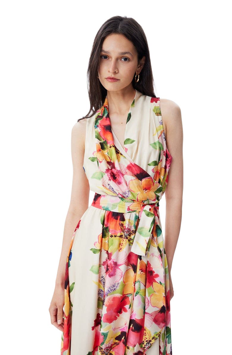 THEO The Label Theia Orchid Print Maxi Therese Dress, Alternate, color, 