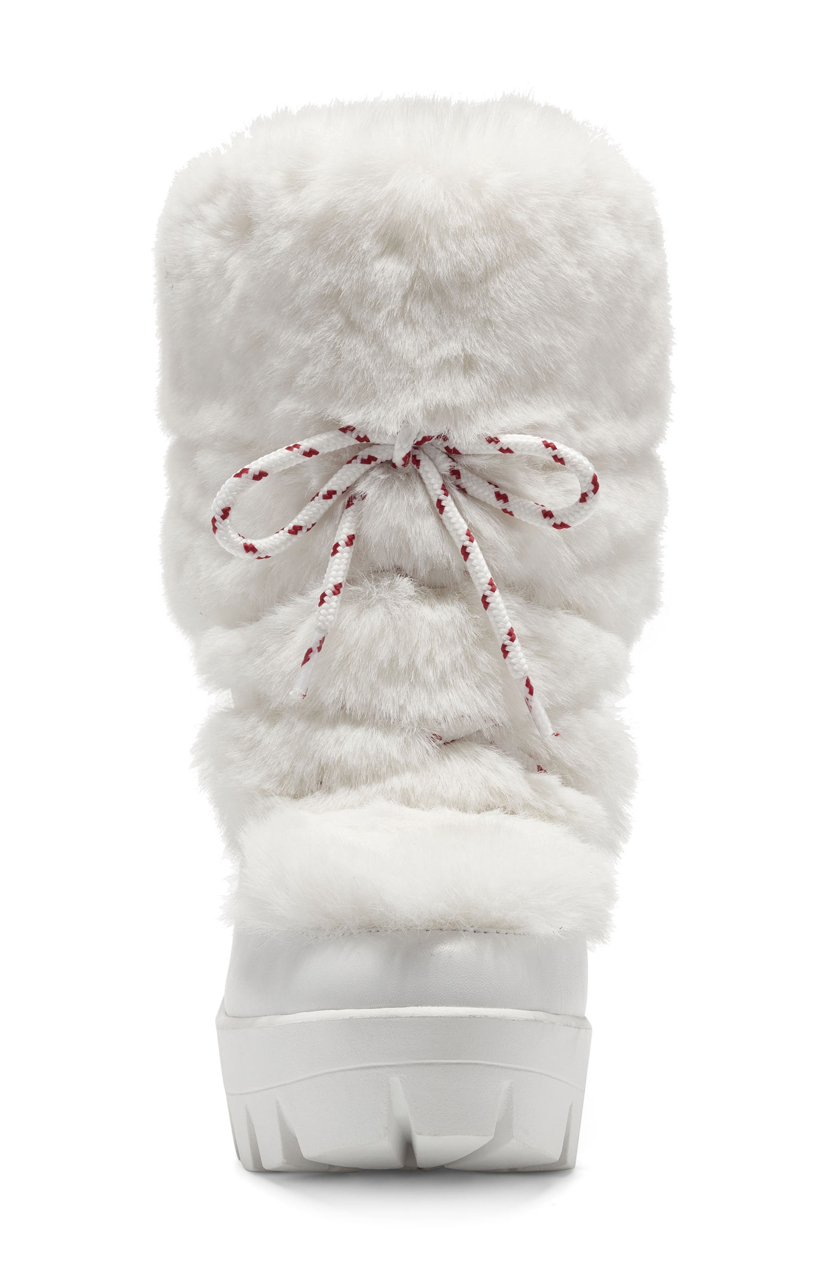 Jessica Simpson Mirie Faux Fur Platform Lug Sole Boot, Alternate, color, White/ Bright
