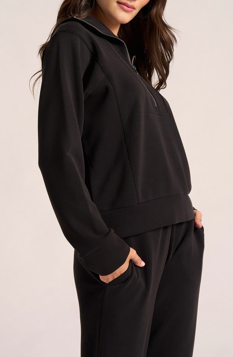 matty m. Farrah Half Zip, Alternate, color, Black