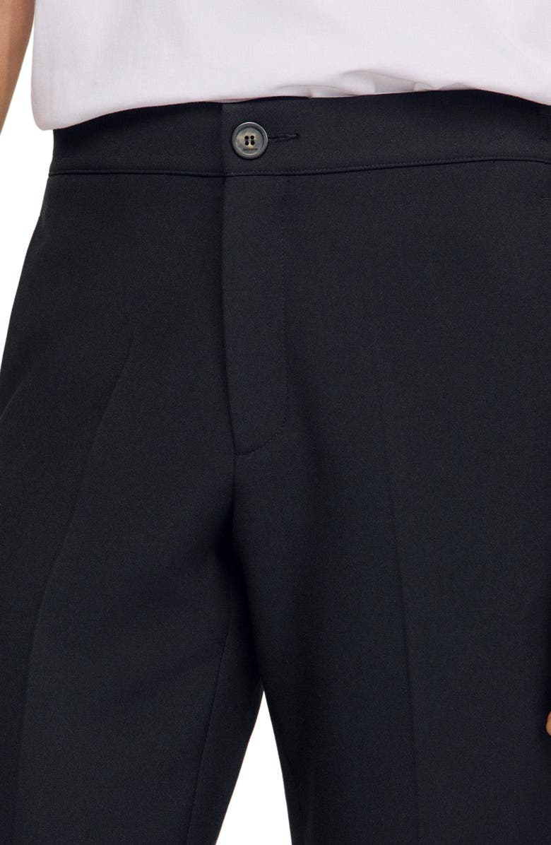 SANDRO Jersey trousers, Alternate, color, Black