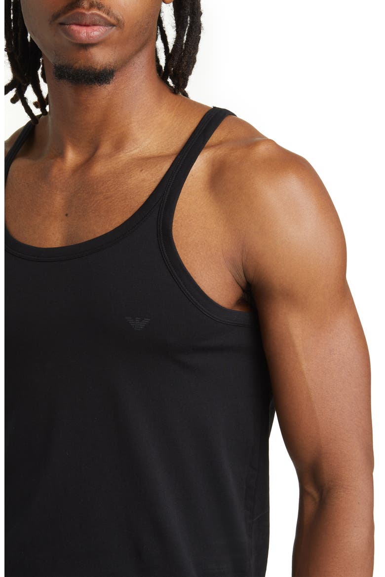 3-Pack Cotton Tank Tops, Alternate, color, BLACK