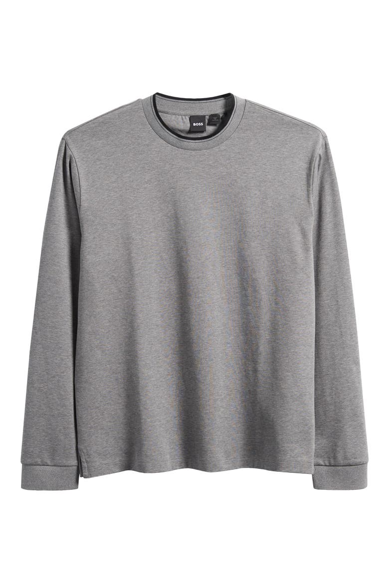 Talley Cotton Crewneck Top, Alternate, color, MEDIUM GREY