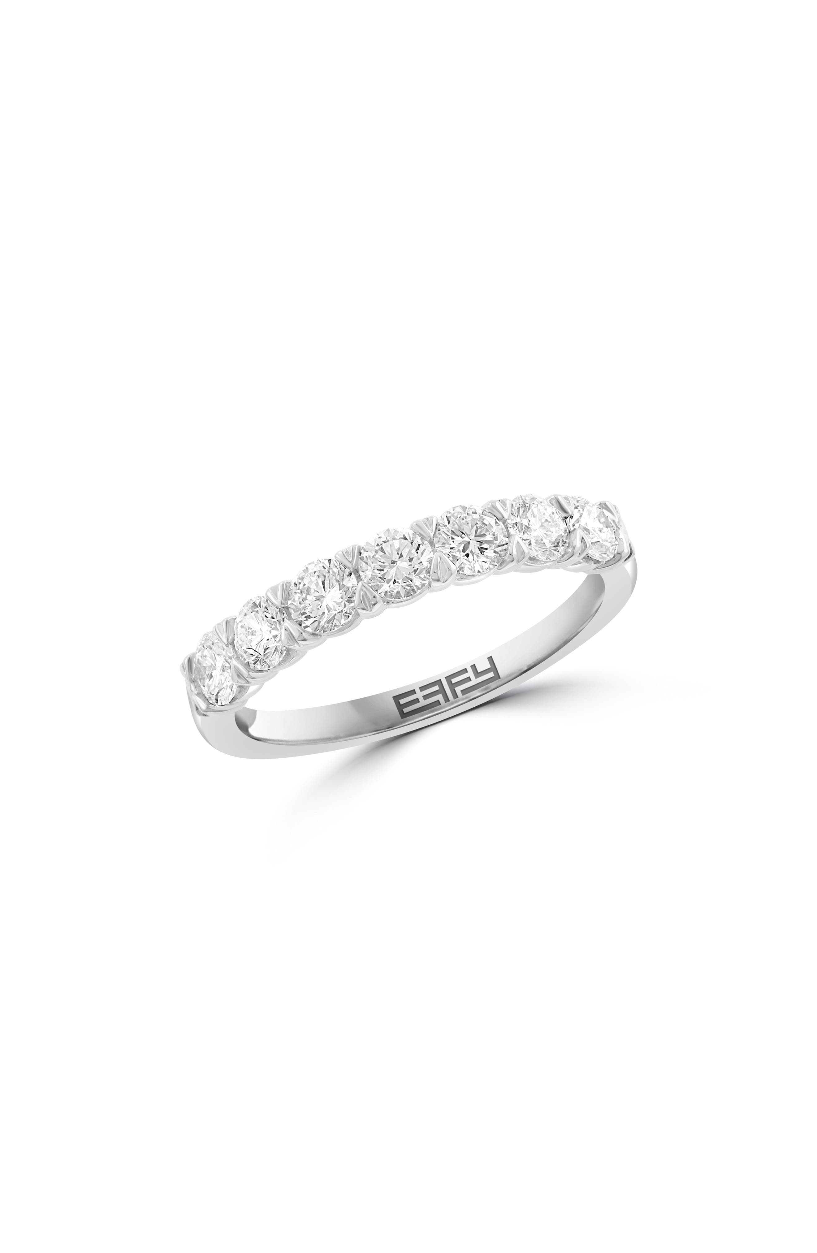 EFFY 14K White Gold Lab Grown Diamond Band Ring - 0.96ct (Women ...