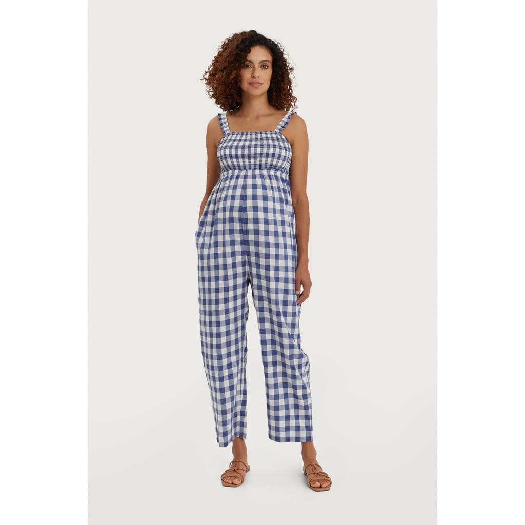 Nom Maternity Marais Maternity Jumpsuit In Multi