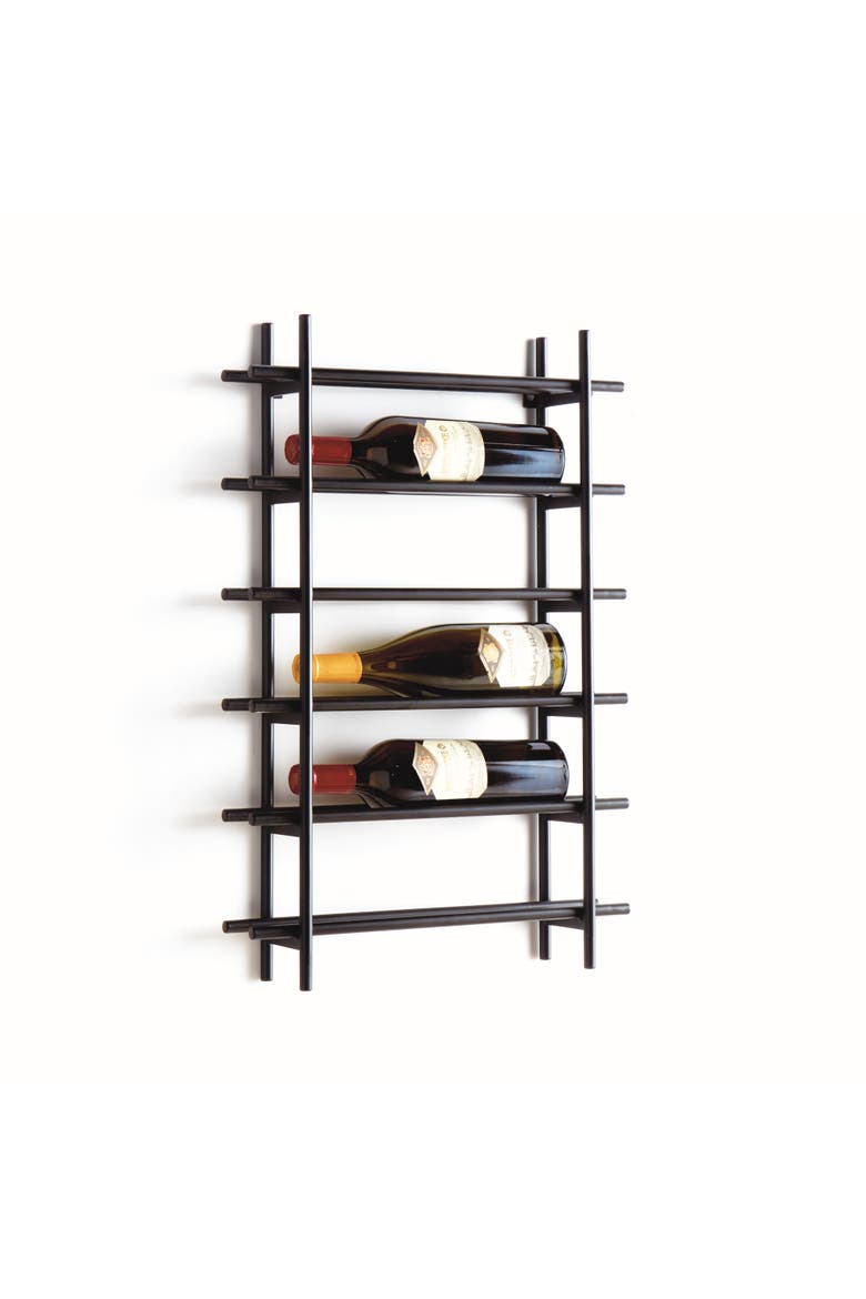 Barossa 6-Bottle Wine Rack - Black Iron - Modern Design, Main, color, Black