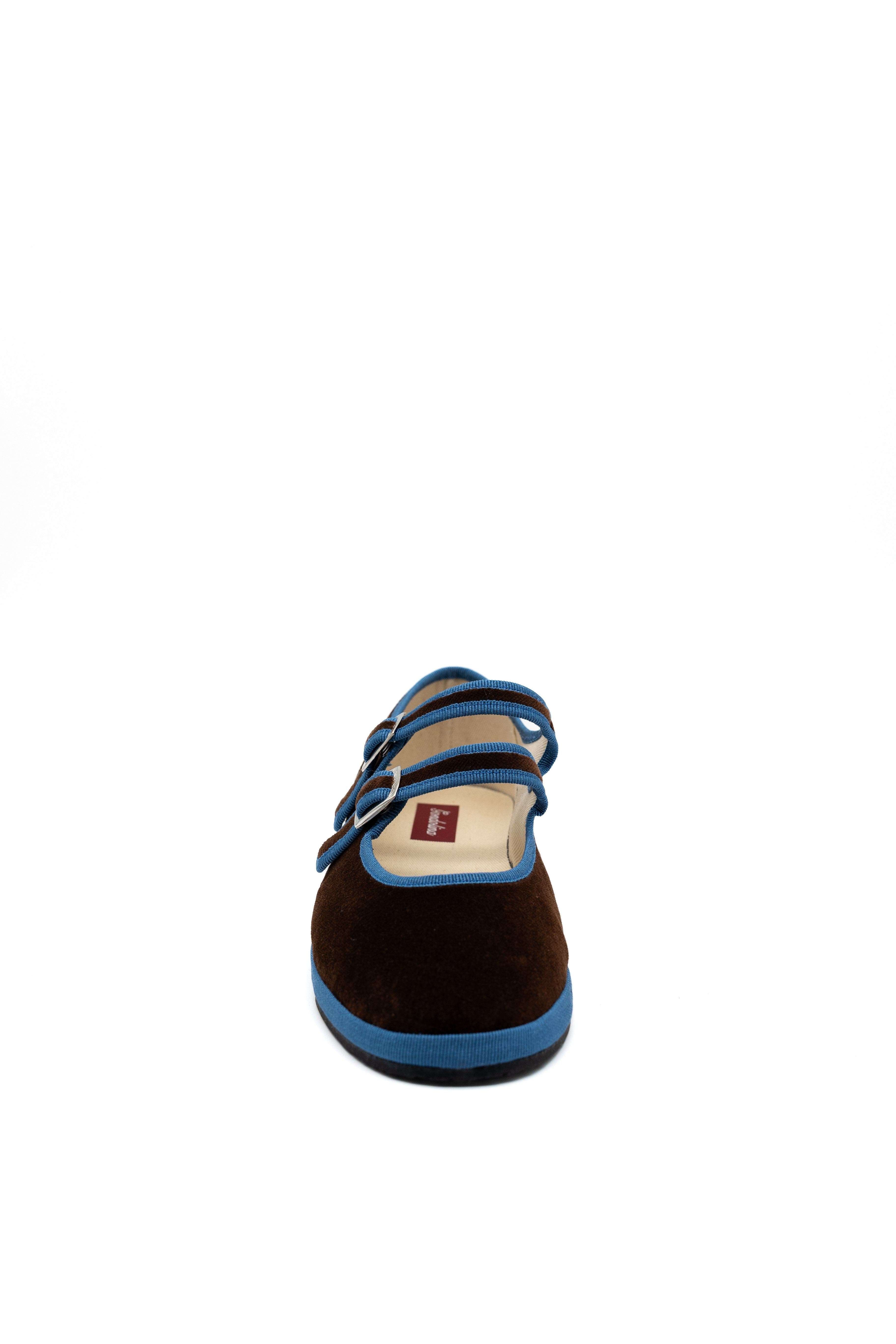 Pugni Double Strap Mary Jane Flats, Alternate, color, Espresso Skyline