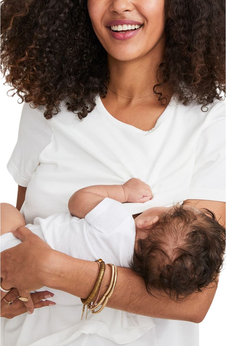 HATCH Collection The Luxe Nursing Tee, Alternate, color, White