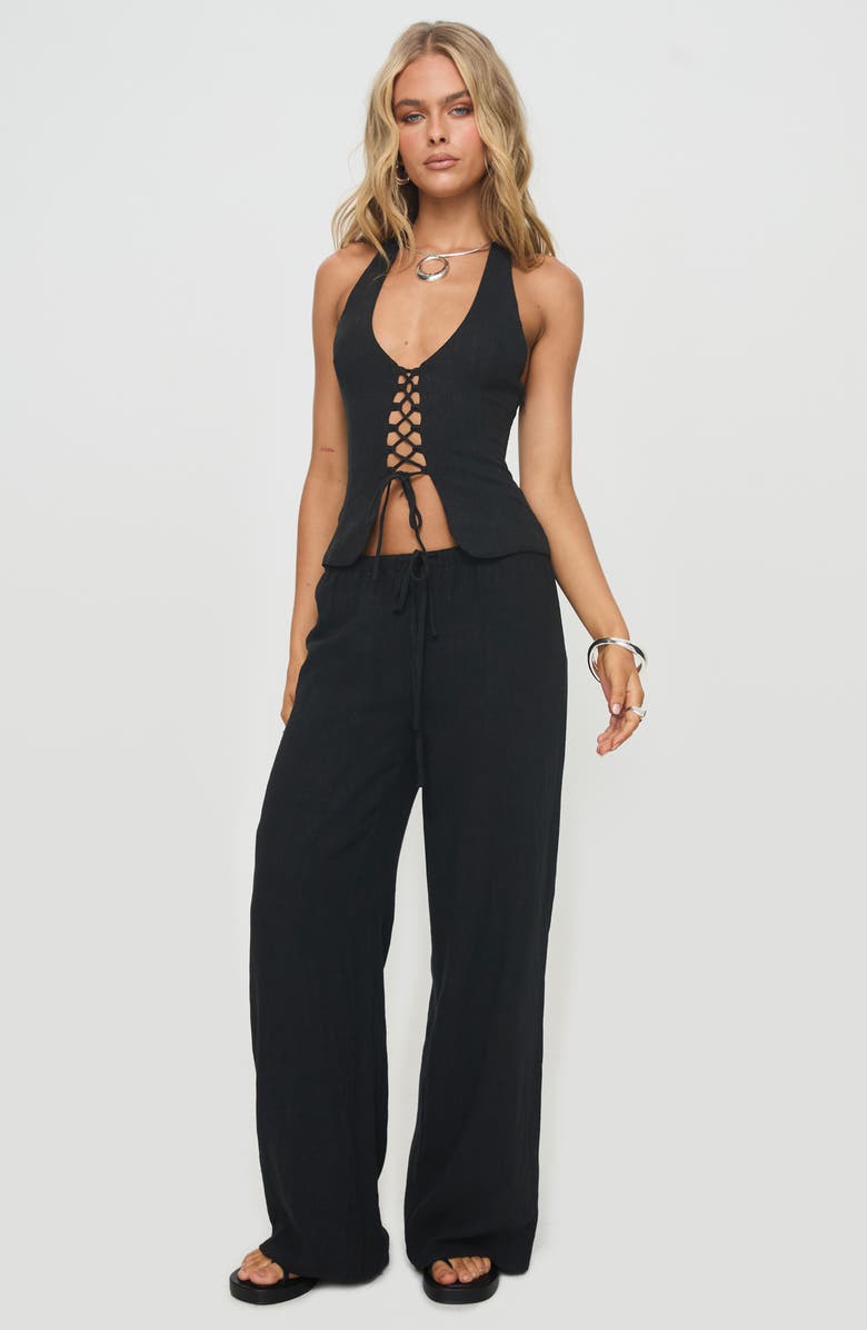 Princess Polly Felipe Linen Blend Pants, Alternate, color,