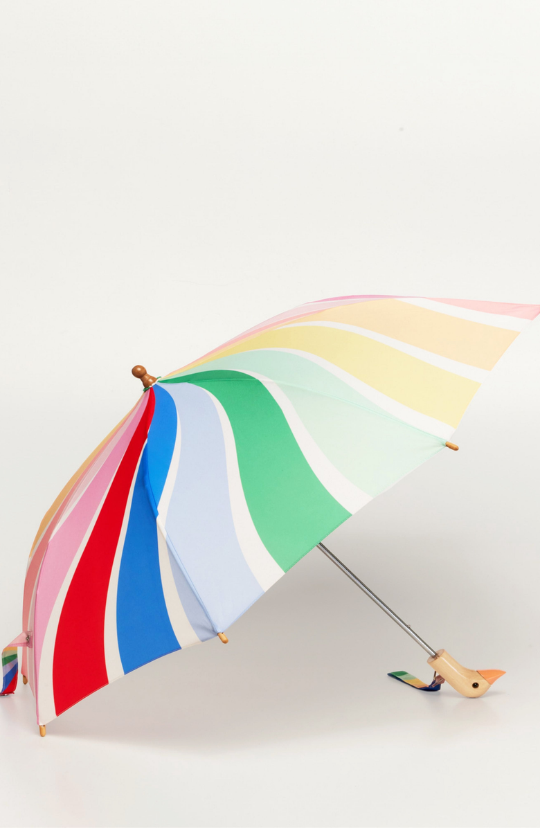Original Duckhead Meri Meri Duckling Umbrella, Alternate, color, Rainbow Stripes