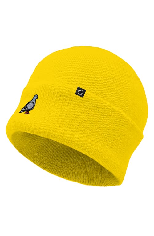 Dalix Pigeon Beanie Cap In Yellow