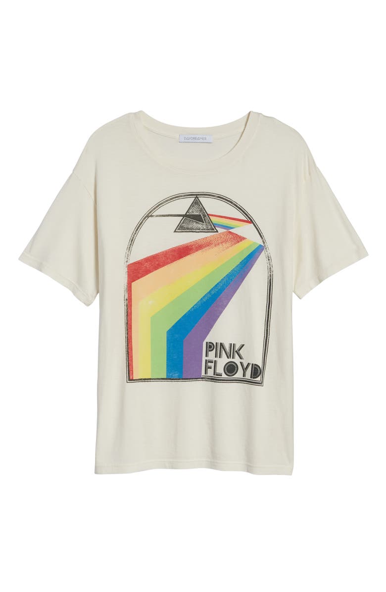 Daydreamer Pink Floyd Retro Rainbow Boyfriend Graphic Tee, Alternate, color,
