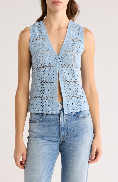 Granny Square Crochet Sweater Vest