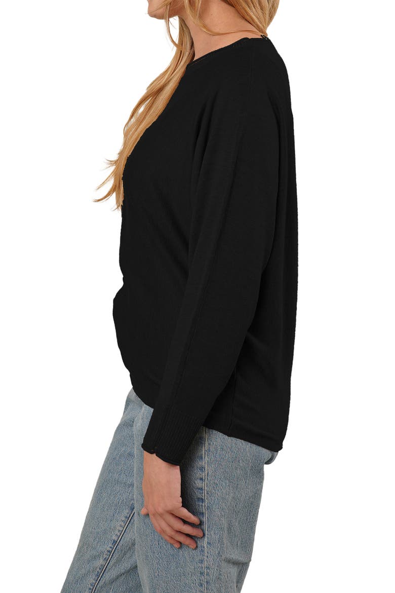 Dolman Sleeve Sweater, Alternate, color, BLACK