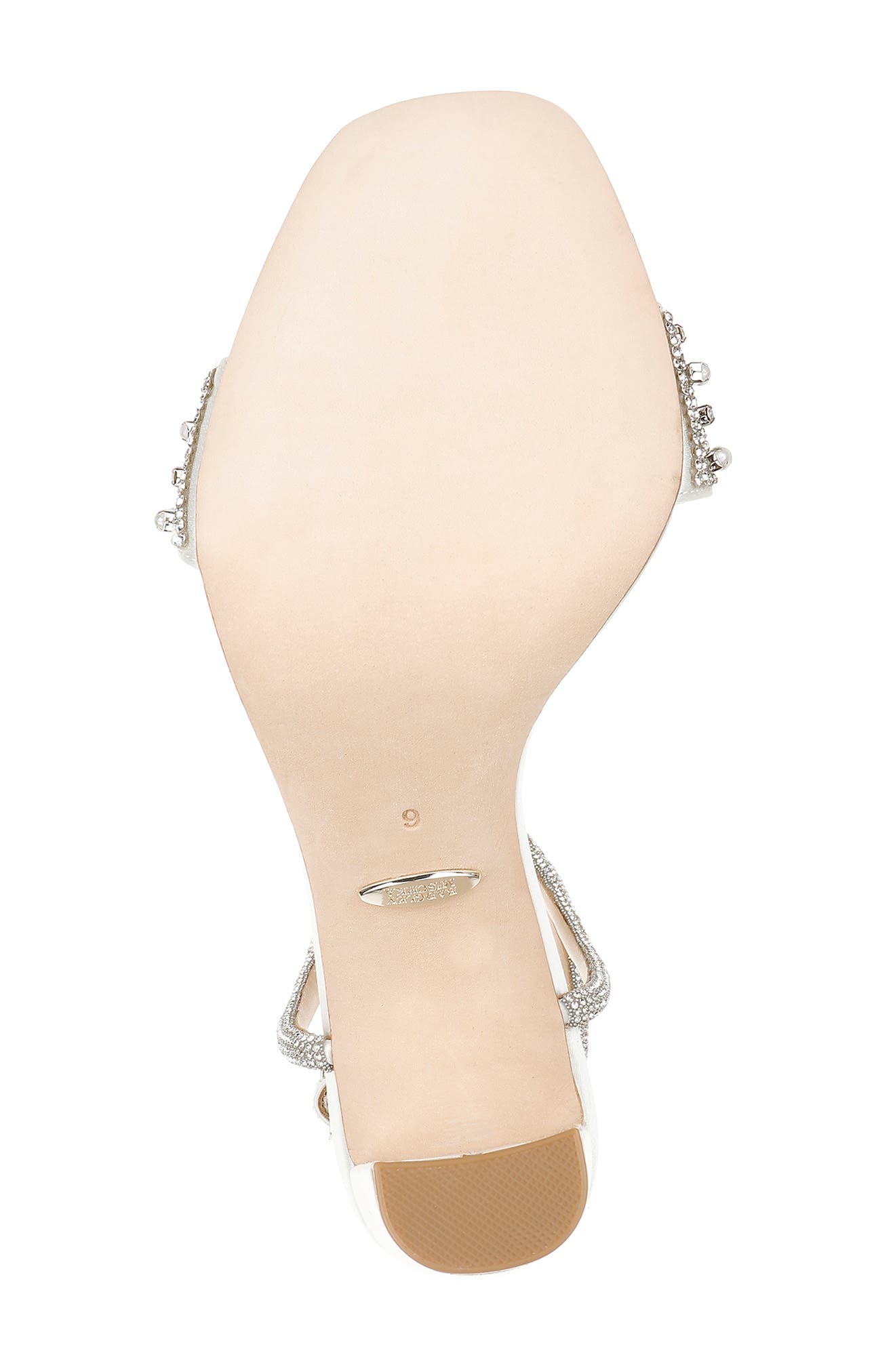 BADGLEY MISCHKA Collection Kari Ankle Strap Sandal, Alternate, color, Whitesatin