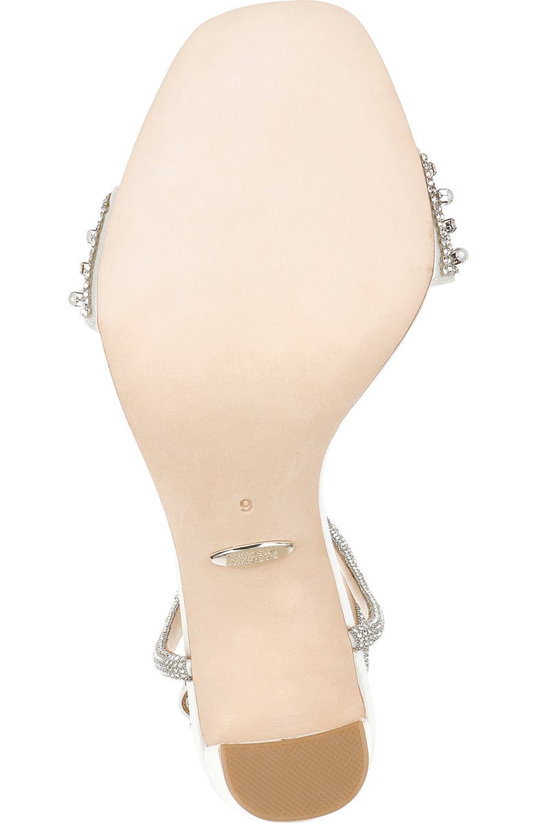 BADGLEY MISCHKA Collection Kari Ankle Strap Sandal, Alternate, color, Whitesatin