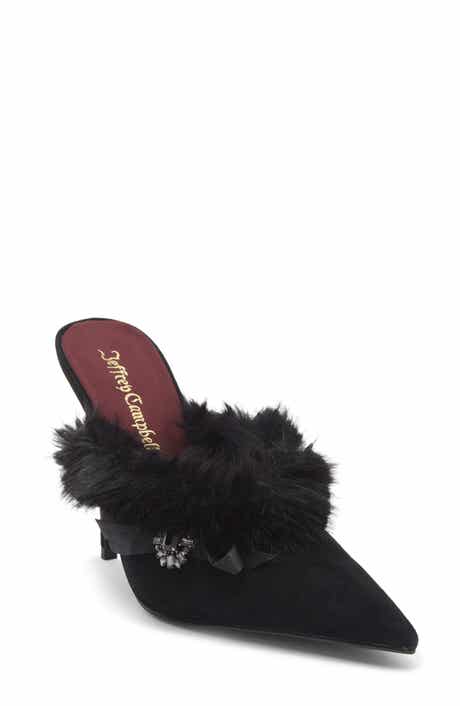 Jeffrey Campbell Rococo Faux Fur Mule