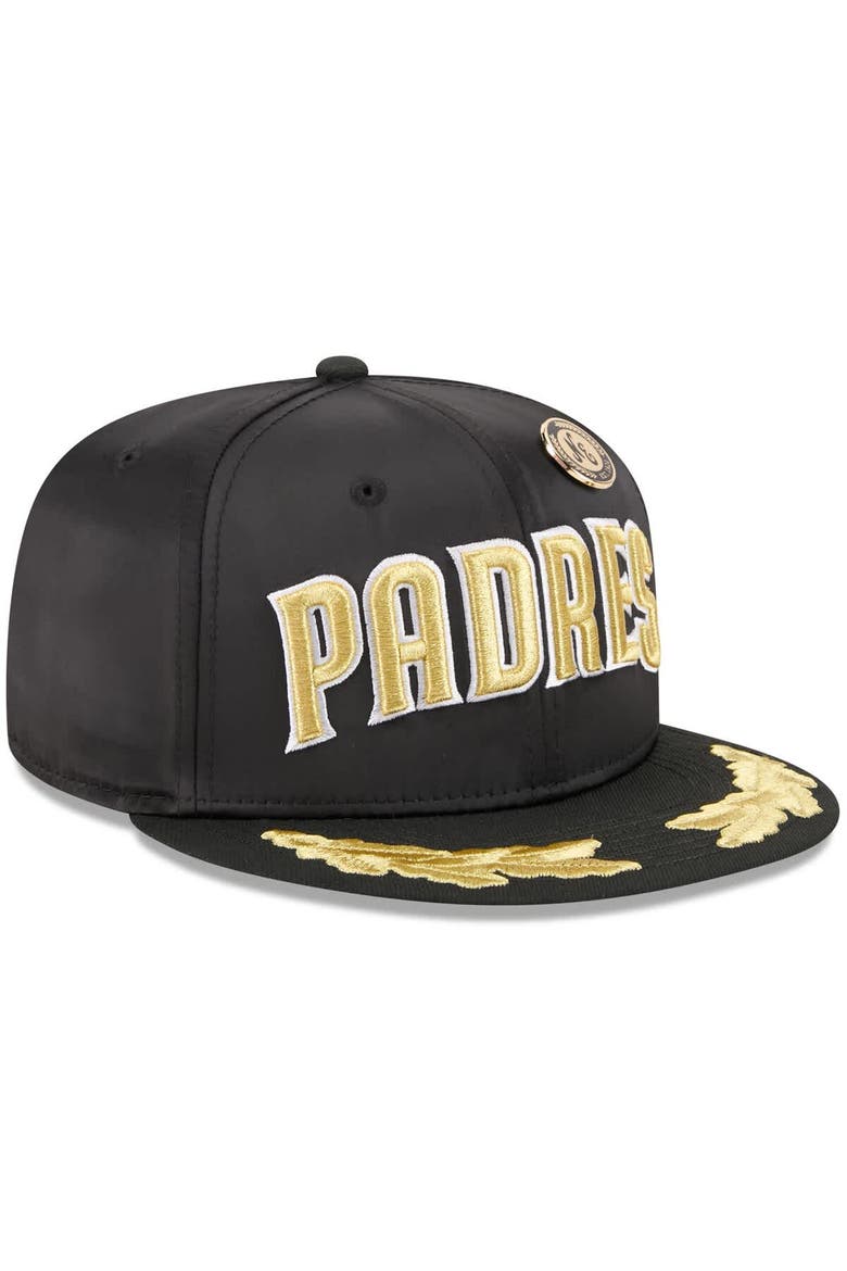 Men's New Era  Black San Diego Padres 2025 59FIFTY Day Gold Leaf 59FIFTY Fitted Hat, Alternate, color, Black