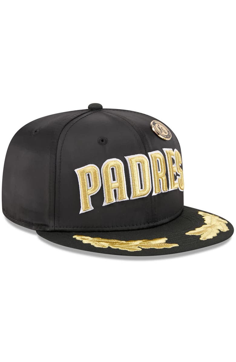 New Era Men's New Era Black San Diego Padres 2025 59FIFTY Day Gold Leaf 59FIFTY Fitted Hat, Alternate, color, Black