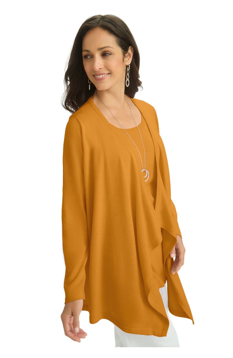 Jessica London Flyaway Cardigan, Alternate, color, Rich Gold