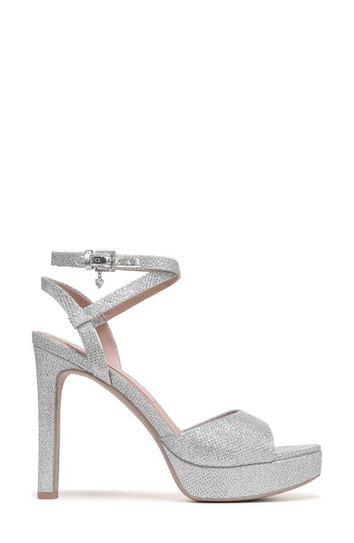 Naturalizer Pnina Tornai For Ai Ankle Strap Platform Sandal In Silver Glitter Fabric
