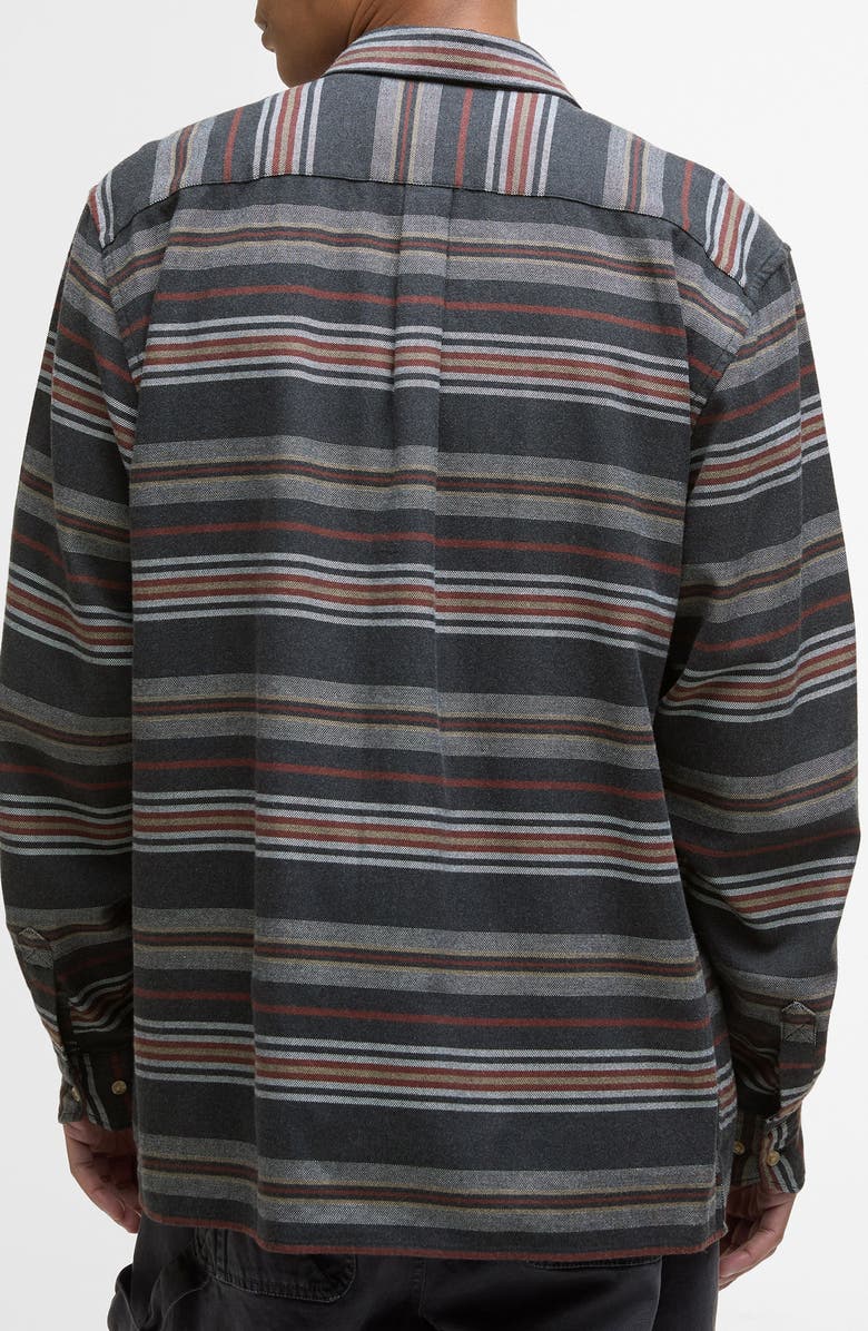Barbour Bowscale Blanket Stripe Cotton Button-Up Shirt, Alternate, color, Charcoal Marl