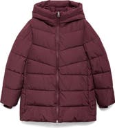 MANGO Water Repellent Hooded Puffer Coat
