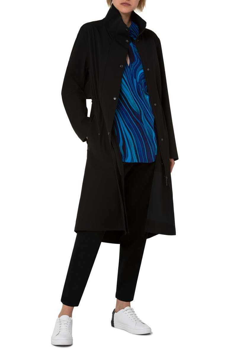 Akris punto Water Repellent Stand Collar Techno Parka, Alternate, color, 