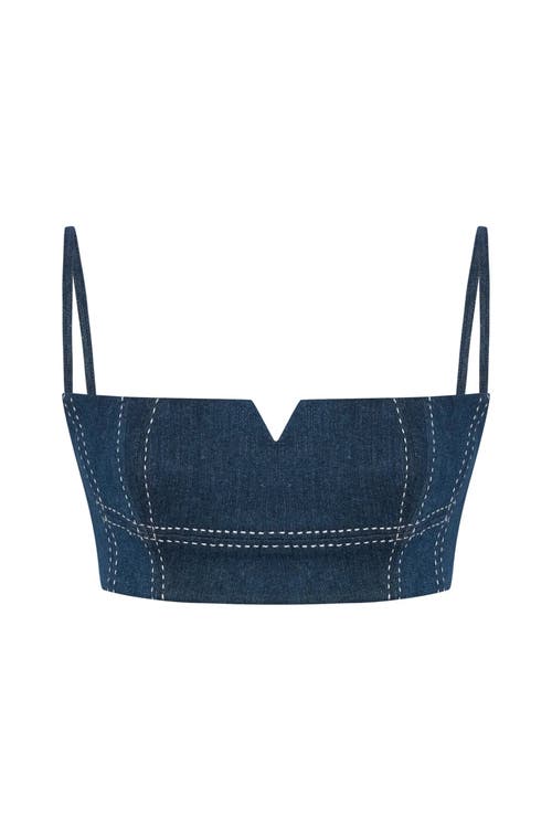 Jendue Ron Crop Top In Blue
