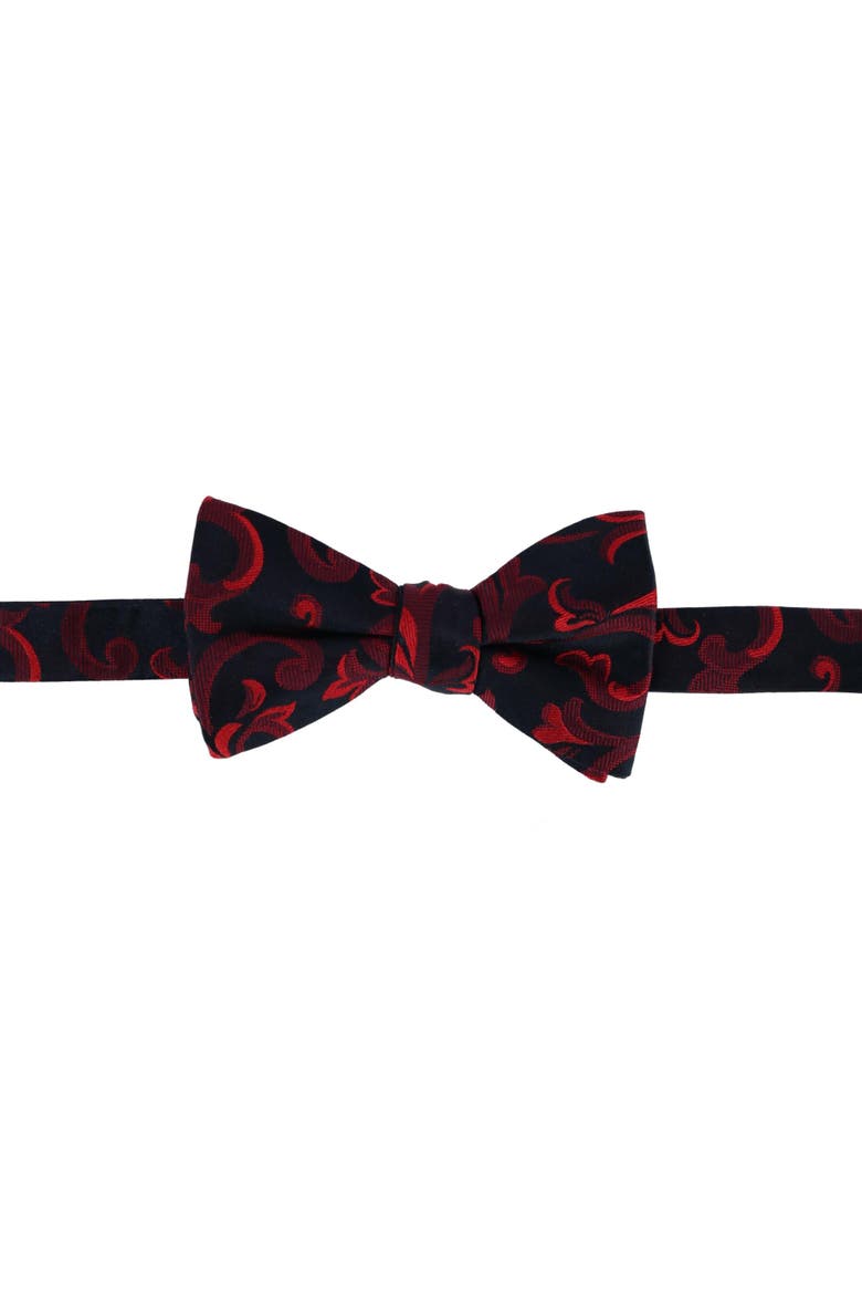Christian the Romantic Brocade Silk Bow Tie, Main, color, Red