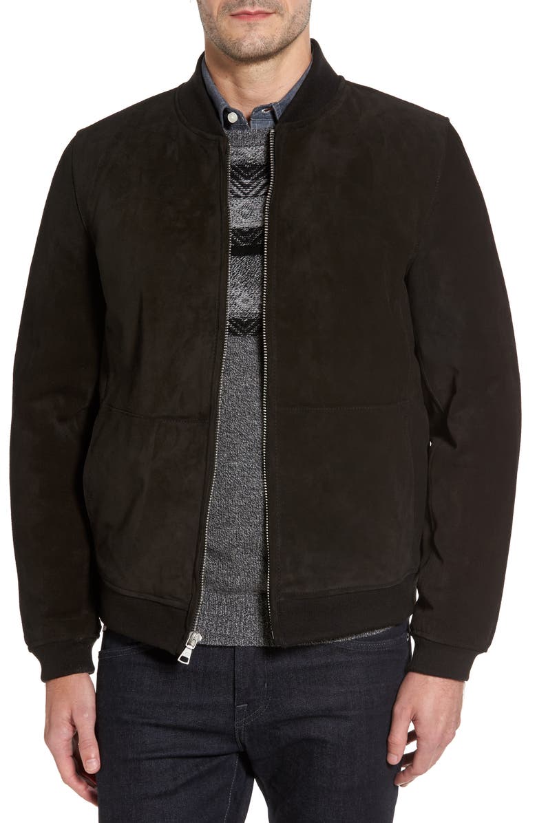 UGG<sup>®</sup> Suede Bomber Jacket, Main, color, 